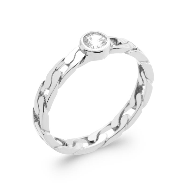 BAGUE ARGENT 925 RHODIE OZ