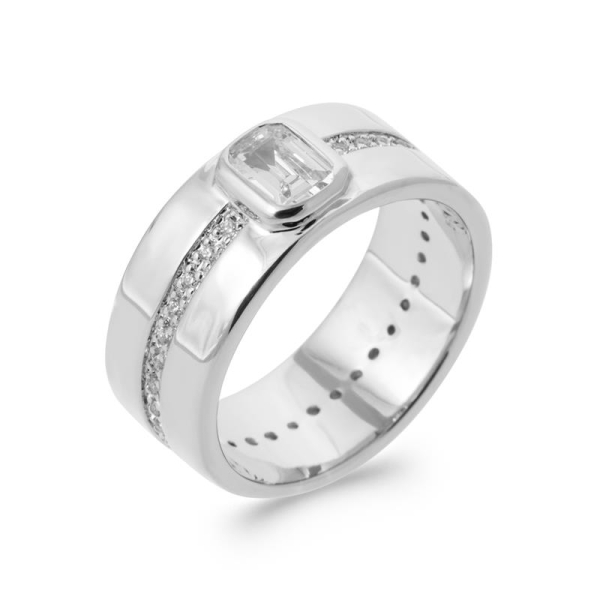 BAGUE ARGENT 925 RHODIE OZ