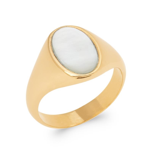 BAGUE PL-OR 750 5MIC NACRE