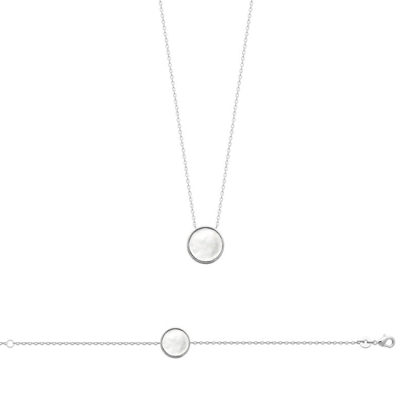 BRACELET ARGENT 925 RHODIE NACRE