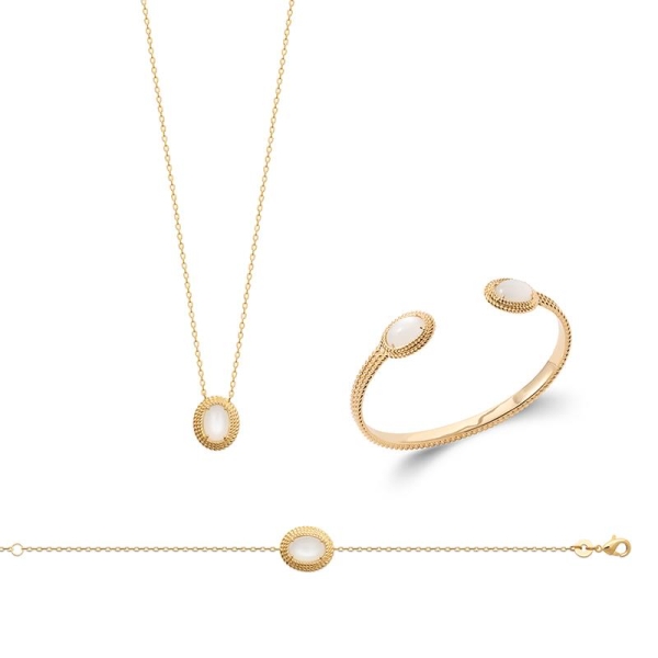 BRACELET PL-OR 750 3MIC PIERRE DE LUNE