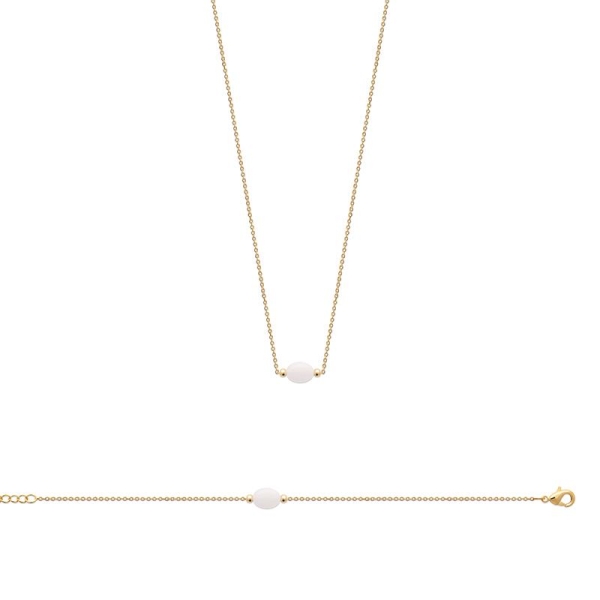 BRACELET PL-OR 750 3MIC PIERRE DE LUNE