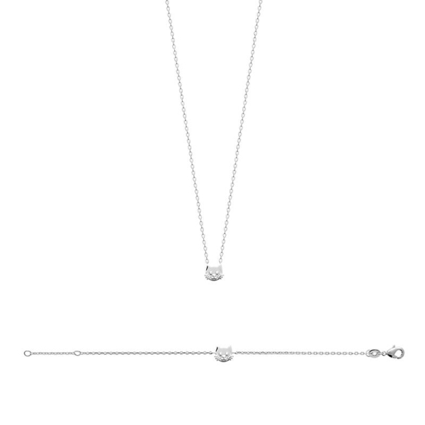 COLLIER ARGENT 925 RHODIE