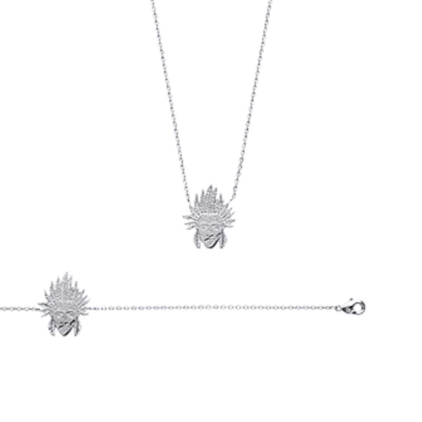 COLLIER ARGENT 925 RHODIE