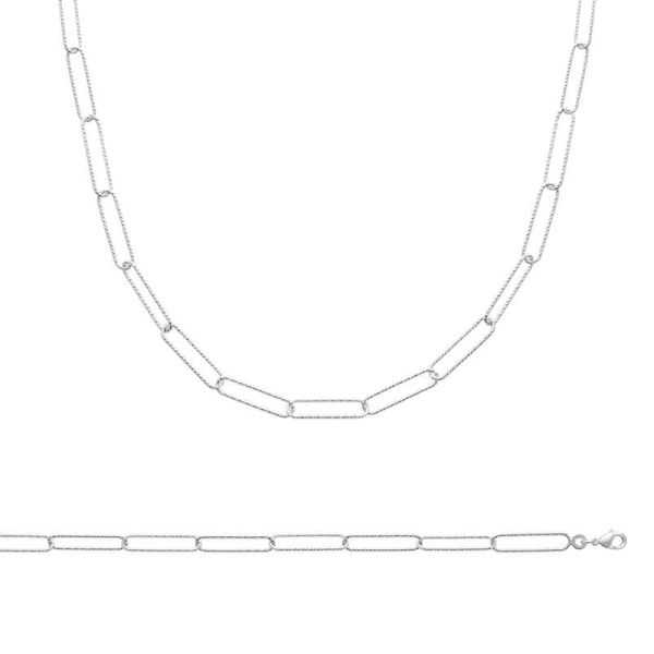 COLLIER ARGENT 925 RHODIE
