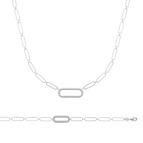 COLLIER ARGENT 925 RHODIE OZ