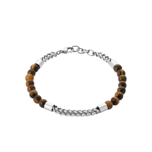 BRACELET ACIER  OEIL DE TIGRE