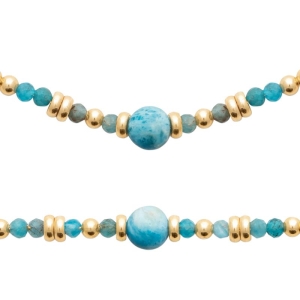 BRACELET PL-OR 750 3MIC APATITE