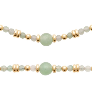 BRACELET PL-OR 750 3MIC AVENTURINE