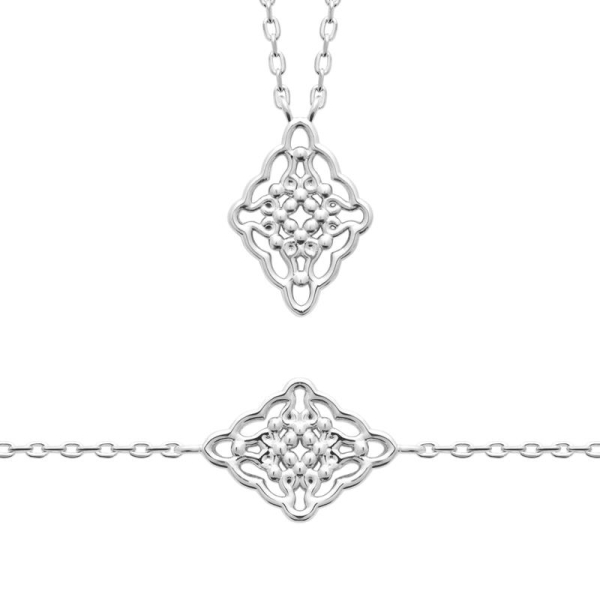 COLLIER ARGENT 925 RHODIE