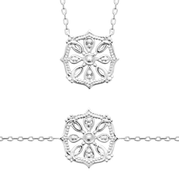 COLLIER ARGENT 925 RHODIE