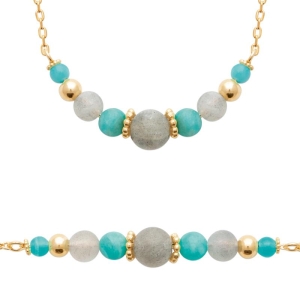 COLLIER PL-OR 750 3MIC LABRADORITE