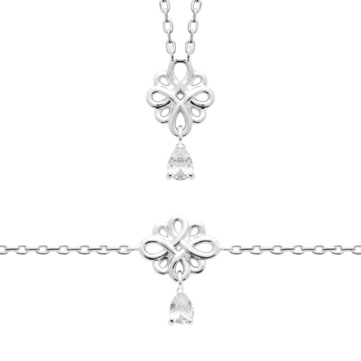 COLLIER ARGENT 925 RHODIE OZ