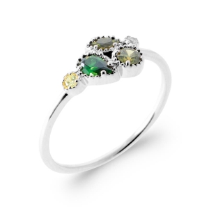 BAGUE ARGENT 925 RHODIE PS