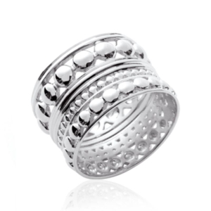 BAGUE ARGENT 925 RHODIE