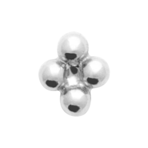 PIERCING ARGENT 925  TIGE TITANE RHODIE