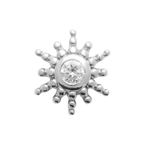 PIERCING ARGENT 925  TIGE TITANE RHODIE OZ